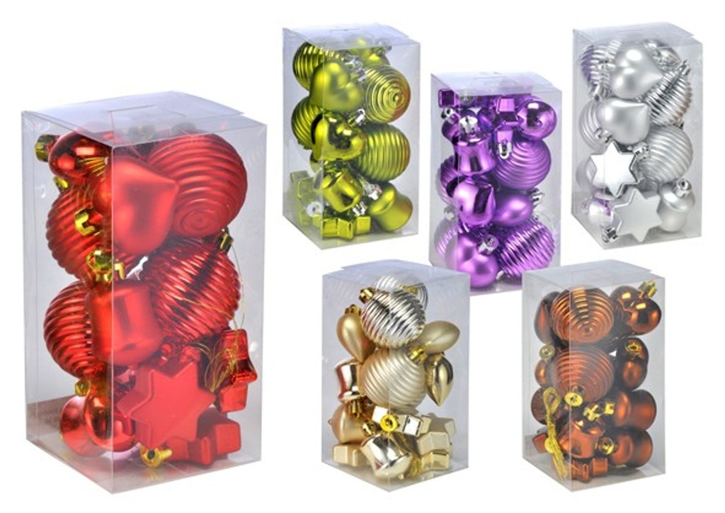 16tlg. Christbaum-Dekorations-Set