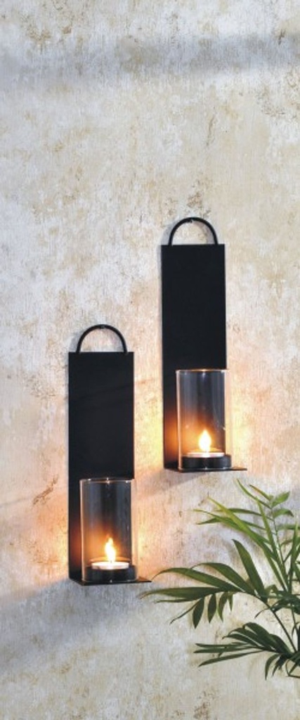 2er Set Wandkerzenhalter Kerzenhalter Teelichthalter Windlicht Deko