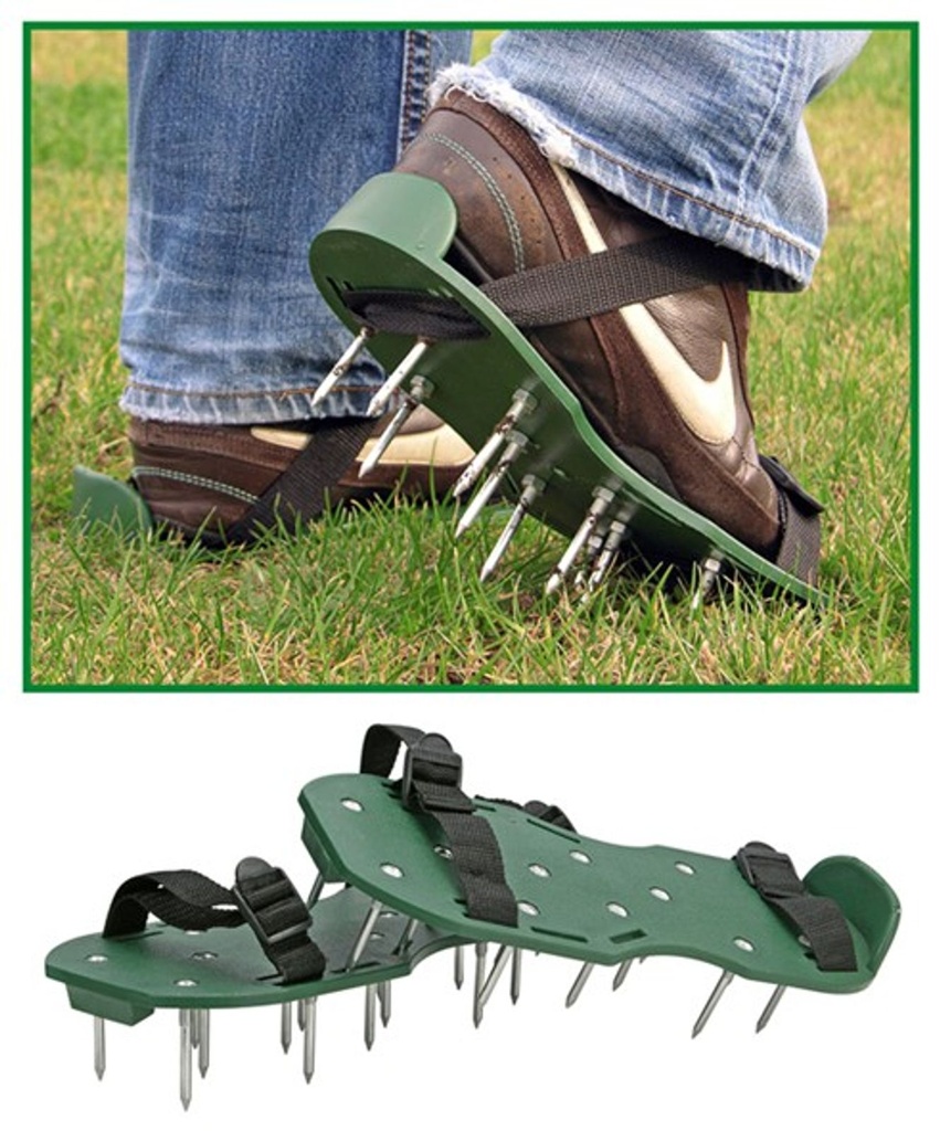 Rasenbelüfter Sandalen Rasenlüfter Vertikutierer Nagelschuhe Garten Rasen