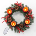 Adventskranz mit LED Echtwachskerzen Deko