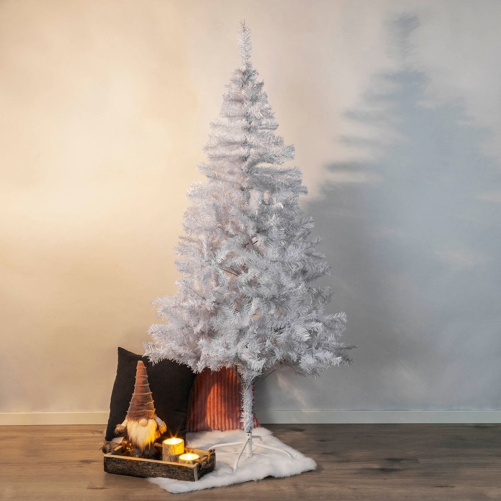 Weißer Weihnachtsbaum 180 cm künstlicher Tannenbaum 600 Zweigen