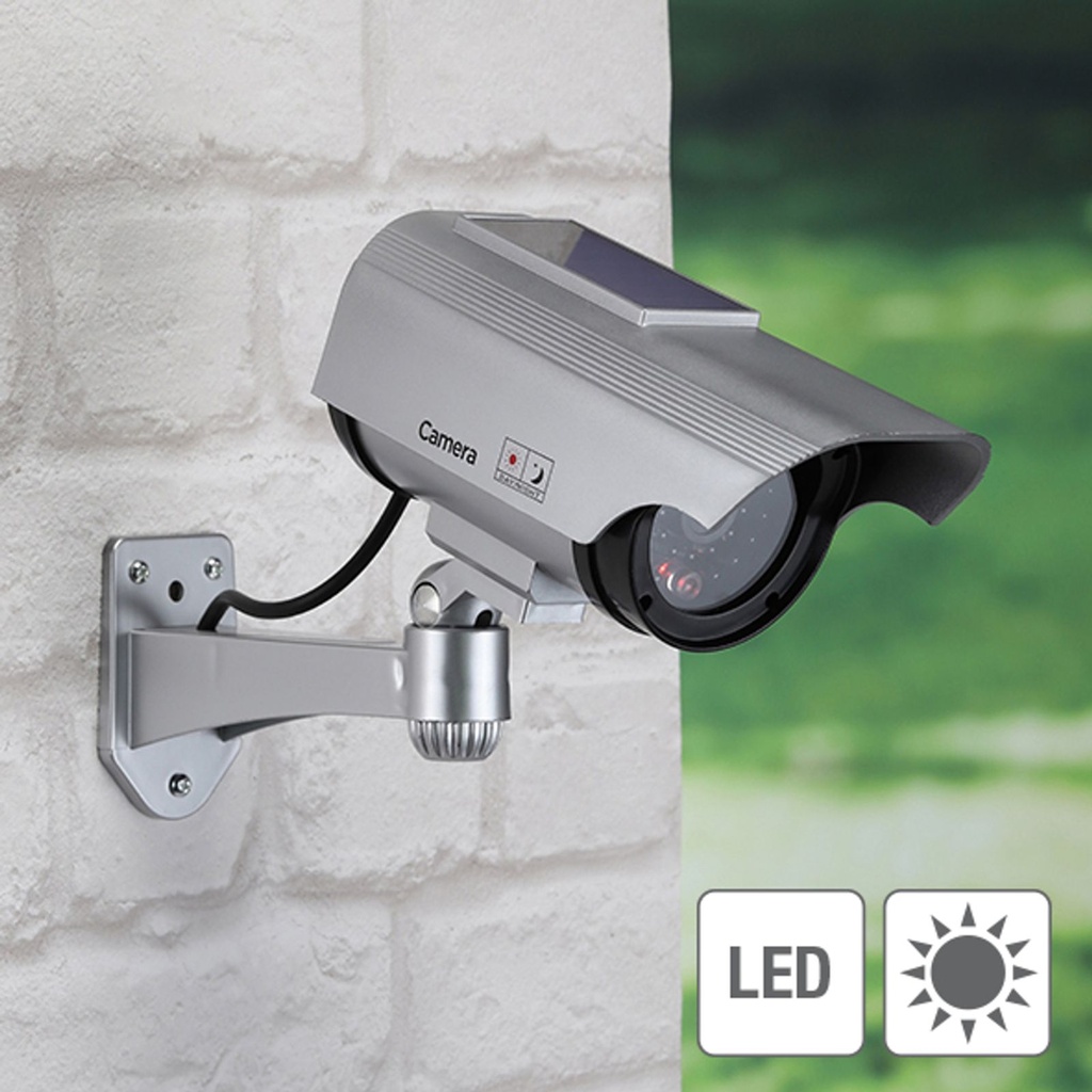 Solar Sicherheitskamera Kamera Attrappe Dummy mit LED