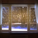 Sternenvorhang LED warmweiß 90 Lichter Innen Außen 140x95 cm