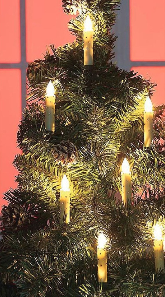 10er LED Weihnachtsbaumkerzen Beleuchtung