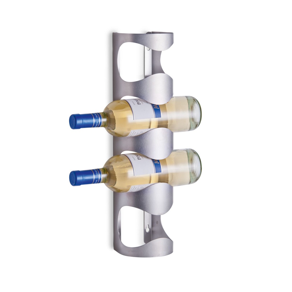 Zeller Edelstahl Wand Flaschenhalter 4 Flaschen