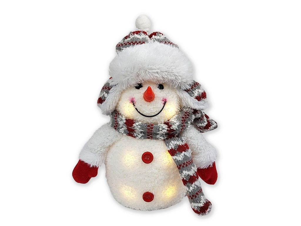 LED Deko Schneemann Beleuchtet mit Mütze, Schal und Handschuhe