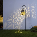 LED Solar Giesskanne Gartenlichterkette, Metall
