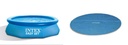 INTEX Easy Set Swimming Pool Aufstellpool + Solar Abdeckplane 305 cm