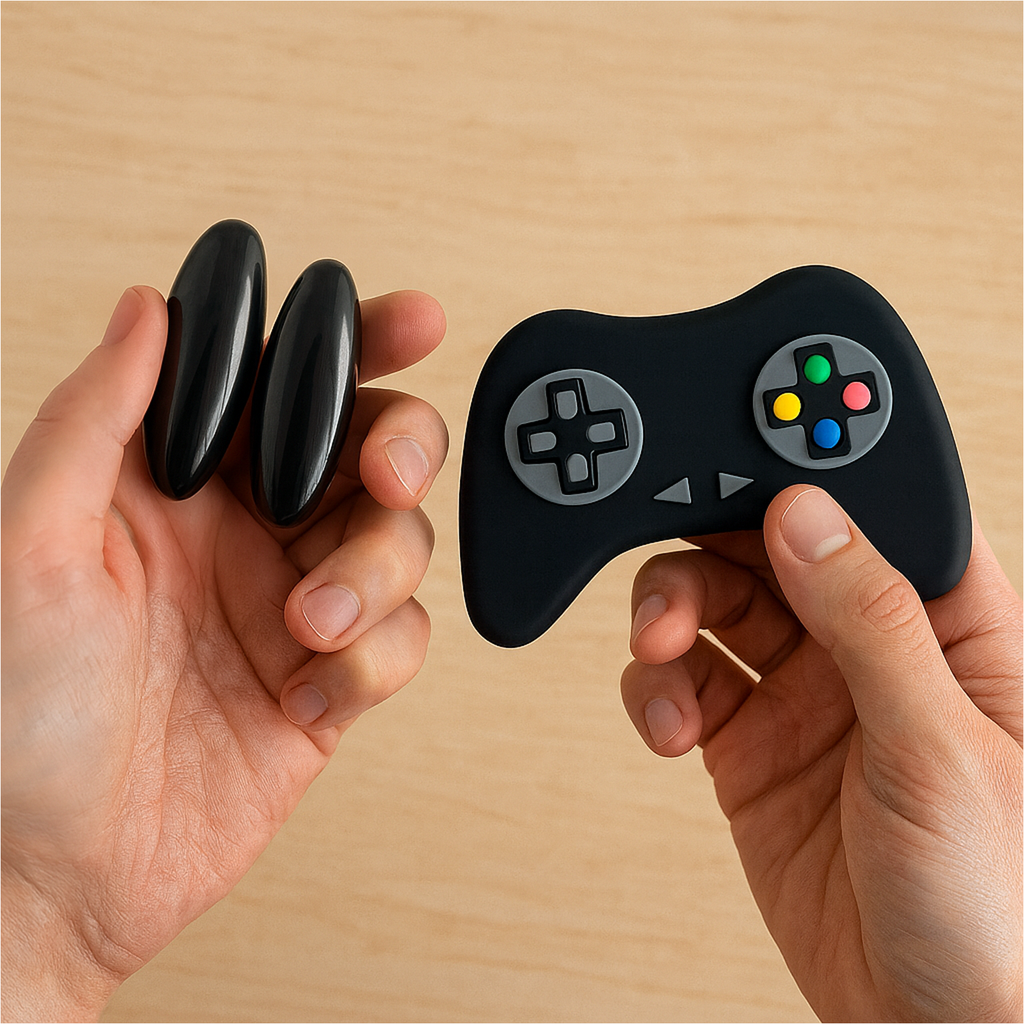Set aus Magnetsteine mit Klangeffekt und Antistress Controller Ball